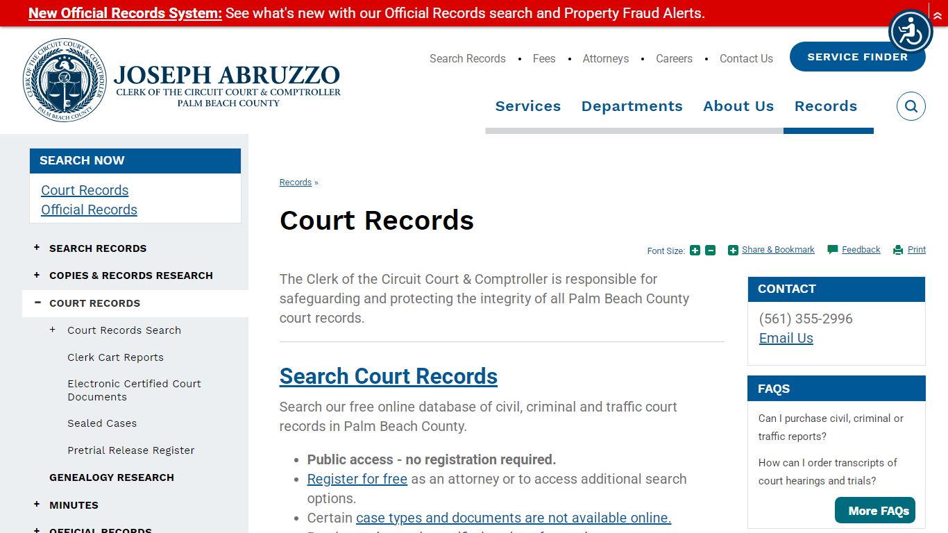 Court Records | Clerk of the Circuit Court & Comptroller, Palm Beach County